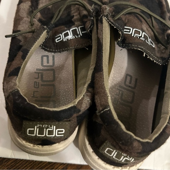 Hey Dude Wally style linen camouflage print lace up shoes size EU 38 or 6-7 y - Picture 7 of 7